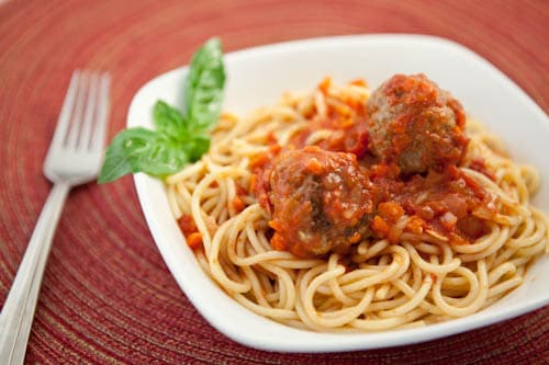 Spaghetti and Meatballs with Marinara Sauce