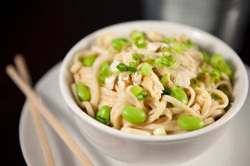 Cold Asian Soba Noodles with Chicken